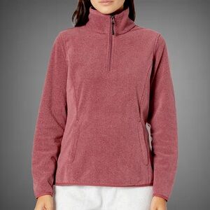 NWT‎ Amazon Essentials Rust Polar Fleece Quarter Zip Pullover XS